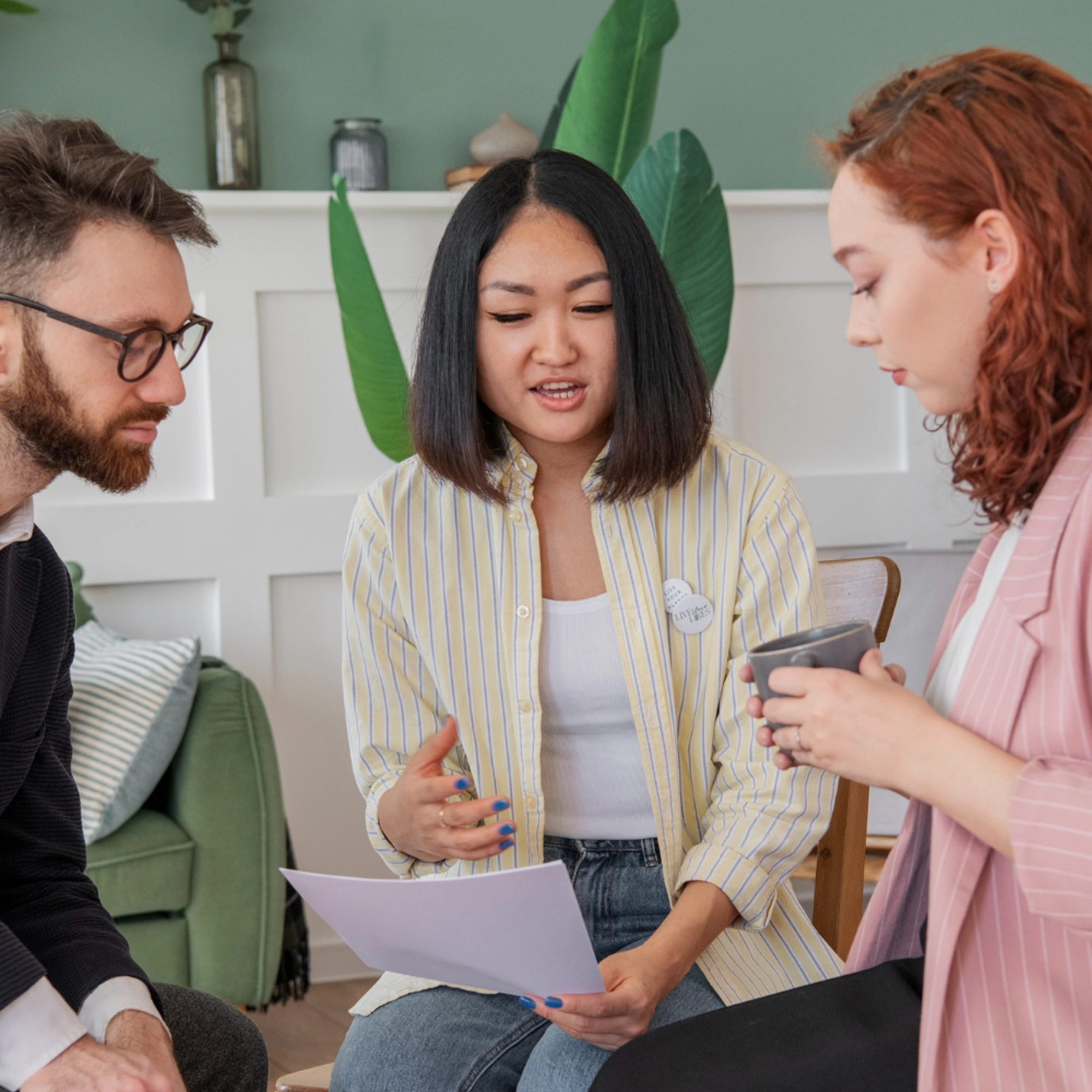 Career counseling session helping individuals with professional growth